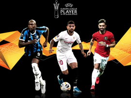 Os candidatos a melhor jogador da Liga Europa 2019-20. UEFA