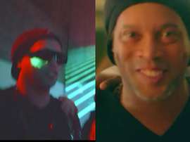 Ronaldinho apparaît bien entouré dans un clip de rap. Capturas/Youtube/Recayd Mob