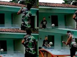 Deporte en familia entre Ronaldinho y su hijo. Instagram @10Ronaldinho