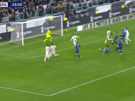 Ronaldo put Juventus into the lead. Captura/Movistar