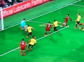 Salah marca golaço. Captura