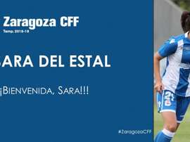 Sara del Estal ya ha firmado su nuevo contrato. ZaragozaCFF