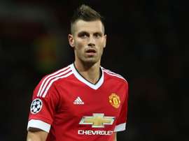 Morgan Schneiderlin sous le maillot de Manchester United en Premier League. ManuUtd