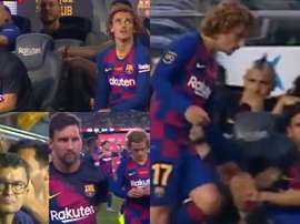 Frieza na relação entre Griezmann e Messi? Capturas/Jugones