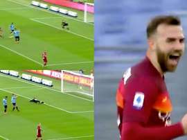 Mayoral scores brace against Spezia. Screenshots/MovistarLigadeCampeones