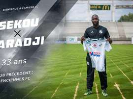 Sekou Baradji lors de sa présentation à Amiens. TwitterAmiens