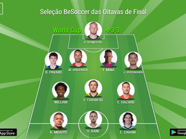 Seleção BeSoccer das oitavas de final da Copa do Mundo. BeSoccer