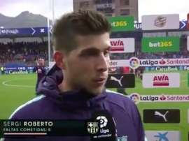 Sergi Roberto considered Eibar clash a good test. Screenshot/beINSports