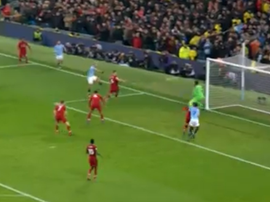 Aguero scored once more against Liverpool to give City the lead. CAPTURA/NBC