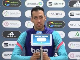 Busquets analisou a final da Supercopa da Espanha. Twitter/Rfef