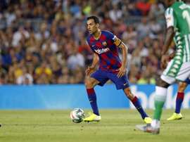 Busquets got booked. Twitter/FCBarcelona_es
