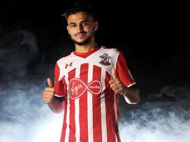 Boufal posing with his club's shirt.SaintsFC