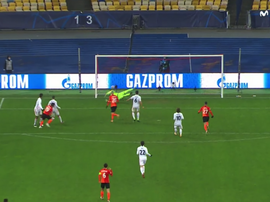 Solomon made it 2-0 against Real Madrid. Screenshot/MovistarLigadeCampeones