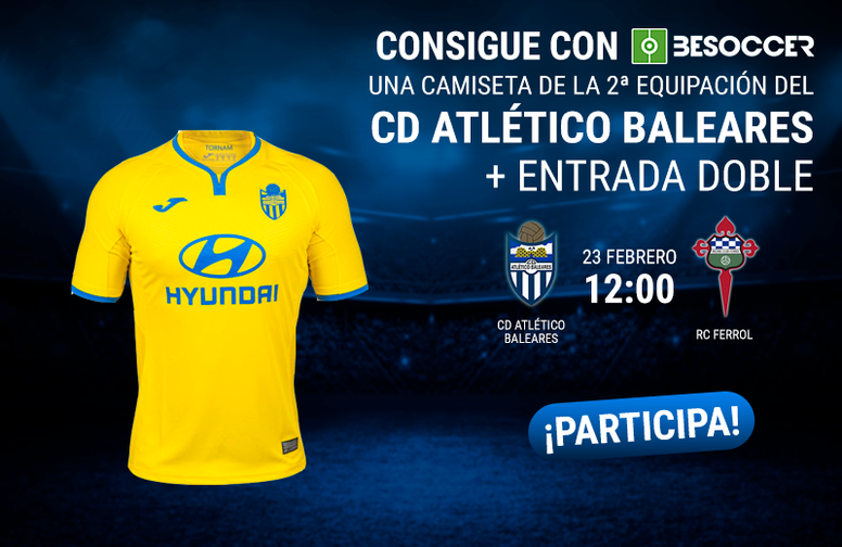 Consigue una camiseta del Atlético Baleares y una entrada doble ante el Racing de Ferrol. BeSoccer