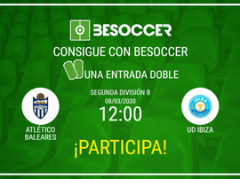 Consigue una entrada doble para el Atlético Baleares-Ibiza. BeSoccer