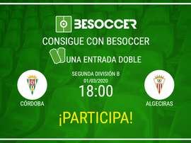 Consigue una entrada doble para el Córdoba-Algeciras. BeSoccer