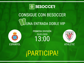 Consigue una entrada doble VIP para el Espanyol-Athletic. BeSoccer