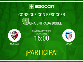 Consigue una entrada doble para el Huesca-Lugo. BeSoccer