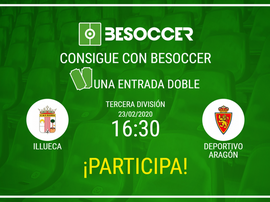 Consigue una entrada doble para el Illueca-Deportivo Aragón. BeSoccer
