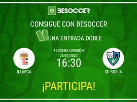 Consigue una entrada doble para el Illueca-SD Borja. BeSoccer