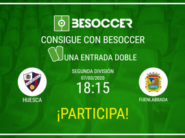 Consigue una entrada doble para el SD Huesca-Fuenlabrada. BeSoccer