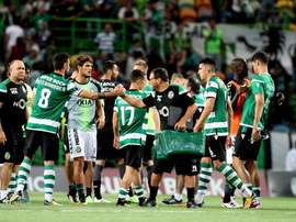 Mau resultado para os 'leões' neste primeiro jogo contra os romenos. Twitter/SCP