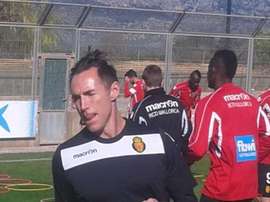 Steve Nash lors de la séance d'entraînement. Twitter