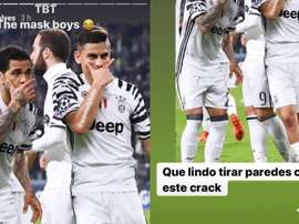 Dani Alves e Dybala relembraram seu passado na Juve. Capturas/Instagram/danialves/paulodybala