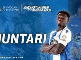 Muntari joins Seedorf at Deportivo. Twitter/RCDeportivo