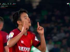 Kubo marcó el 3-3. Captura/Movistar