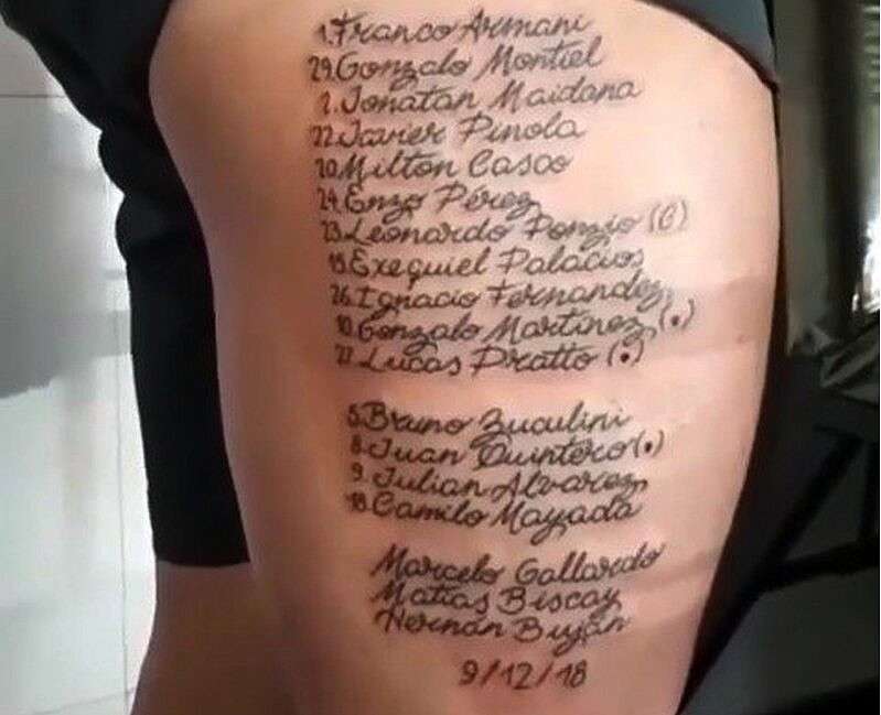 El Tatuaje De Un Hincha De River Que Da La Vuelta Al Mundo