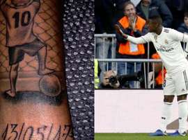 Vinicius a fait part de son nouveau tatouage. Instagram/ViniciusJR