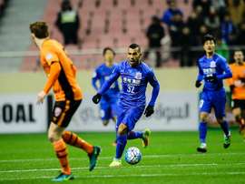 L'Argentin Carlos Tevezavec son nouveau club du Shanghai Shenhua. C5N