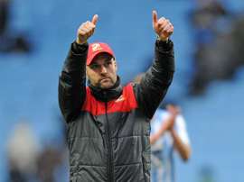 The head coach of Swindon Town, Luke Williams gives talks in Swindon area. SwindonTownFC