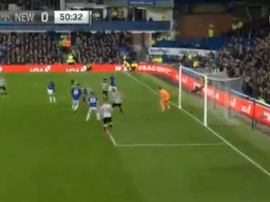 Walcott lifted the ball into the roof of the net to break the deadlock. Screenshot