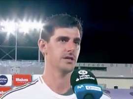 Courtois habló después de la victoria. Captura/Movistar