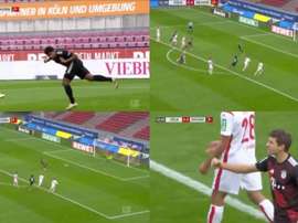 Müller made it 1-0. Screenshot/ESPN