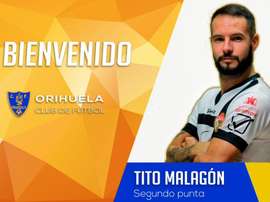 Tito Malagón llega con ilusión al Orihuela. Twitter/Orihuela_CF
