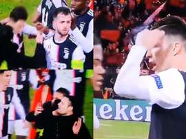 He wanted a picture and CR7 responded with a kick. Capturas/RAI