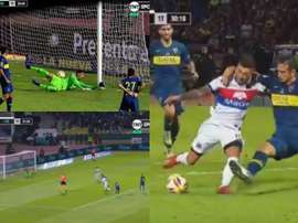 Un fallo de Andrada y un penalti de Izquierdoz, claves en el resultado. Captura/TNTSports