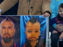 He was dressed up as Vidal. Screenshot/Movistar