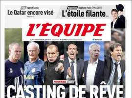 Une de 'L'Équipe' du 28-06-17. L'Equipe