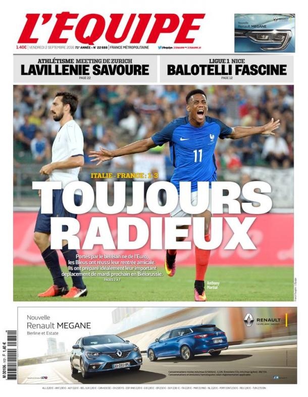 Les Unes des journaux sportifs européens du 2 septembre 2016