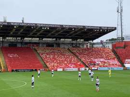 Some Aberdeen fans got to watch the game. Twitter/robwicks