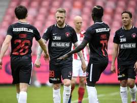 Midtjylland é o atual líder da Liga Dinamarquesa. Twitter/fcmidtjylland