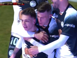 Alvaro Romero égalise. Cature/DAZN