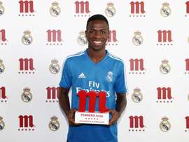 Vinicius, meilleur joueur du Real Madrid en février. FútbolMahou