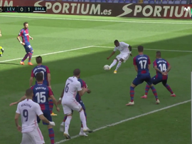 Vinicius scored for Real Madrid. Screenshot/MovistarLaLiga