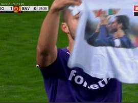 Vitor Hugo dedicou gol a Astori. Captura/ESPN