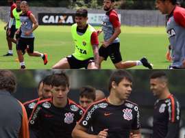 Vitória e Corinthians se enfrentam pela 30ª rodada do Campeonato Brasileiro. Collage/Twitter